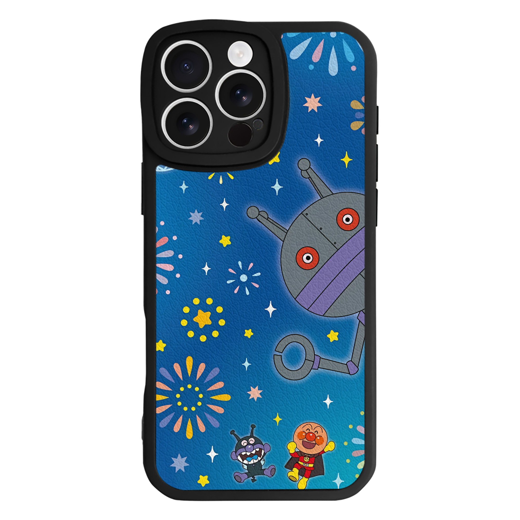 （画像用） アンパンマン Anpanman 【iPhone 16シリーズ対応】シリコンスマホケース（レザー調） 材質：シリコン